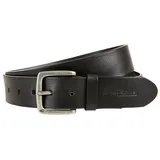 CAMEL ACTIVE Ledergürtel schwarz Glattleder, schwarz, NOS