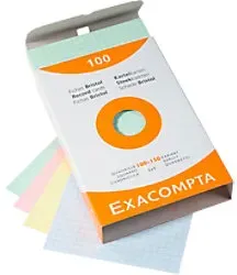 Exacompta Karteikarten 13272E 100 x 150 mm Farbig Sortiert 10,2 x 15,3 x 2,5 cm 10 Stück