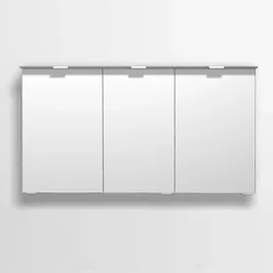Pelipal Serie 6025 (Solitaire) Spiegelschrank 130 cm, Module unten (ZU) 6025-SPS04-ZU-K438, Badmöbel, quarzgrau matt touch