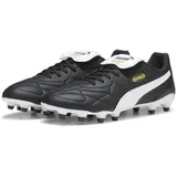 Puma King Top Fg/Ag Soccer Shoe, Black White Gold, 39