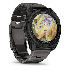 Garmin D2TM Mach 2 BT 51 mm Titaniumgehäuse Carbon Grau Sportarmband schwarz M