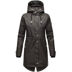 NAVAHOO Damen modischer Regen Jacke Outdoor Regenmantel Regenparka Wasserdicht Gefüttert Rainy Flower