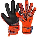 Reusch Attrakt Infinity NC Junior Torwarthandschuhe für Kinder optimal für Kunstrasen, orange-blau-schwarz, 5