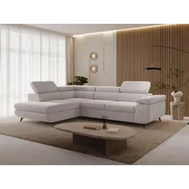 GRAINGOLD Eckcouch Polyester 4-Sitzer Grau