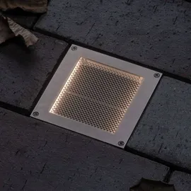 Paulmann Solar LED Bodeneinbauleuchte Aron Kunststoff 10x10 cm mit Bewegungsmelder weiß