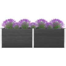 furnicato Hochbeet 200 x 50 x 91 cm Grau
