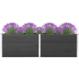 furnicato Hochbeet 200 x 50 x 91 cm Grau