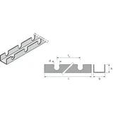 Uponor Fix Klemmschiene 14mm C/c50mm 2,5m, 1005498