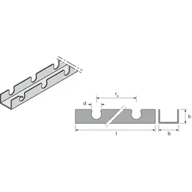Uponor Fix Klemmschiene 14mm C/c50mm 2,5m, 1005498