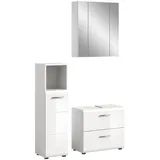 xonox.home Badezimmer-Set ICE 3-teilig, Weiß Hochglanz