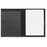 Graf von Faber-Castell 118778 - Schreibmappe DIN A4 Cashmere, Schwarz, mit Notizblock, Stiftschlaufe und Fächer