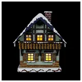 Hubrig Volkskunst GmbH Winterkinder Winterhaus Balkon 14 cm mehrfarbig elektrisch beleuchtet