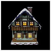Hubrig Volkskunst GmbH Winterkinder Winterhaus Balkon 14 cm mehrfarbig elektrisch beleuchtet