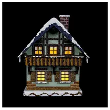 Hubrig Volkskunst GmbH Winterkinder Winterhaus Balkon 14 cm mehrfarbig elektrisch beleuchtet