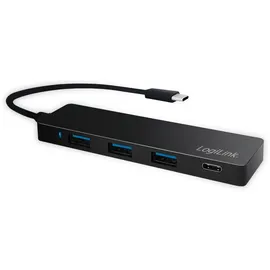 Logilink UA0311 4 Port USB-C USB 3.2 Gen 2) Multiport Hub Schwarz