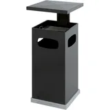 V-Part Ascher-Papierkorb für draußen mit Dach 70 Liter anthrazit,