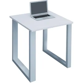 VCM Schreibtisch Lona U 80 x 80 cm weiß/weiß