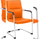 deluke Besucherstuhl Kunstleder Orange