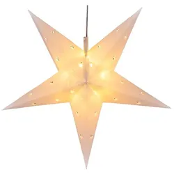 LED Weihnachtsstern Leuchtstern Adventsstern Dekostern Stern Fensterdekoration Weiß