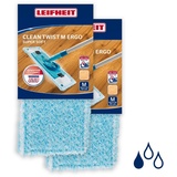 Leifheit 2er Set Wischbezug Clean Twist M Ergo / Power Clean M super soft Wischer Ersatzbezug 2 St