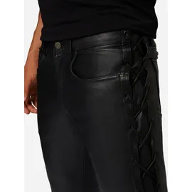 Ricano Lederhose Cow Waxy weit Schwarz 38 34