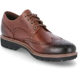 CLARKS Batcombe Wing Derbys, Braun (Dark Tan Lea), 40 EU