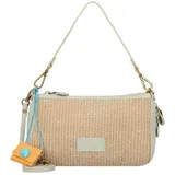 Gabs Schultertasche Leder/Stroh Grün/Mint
