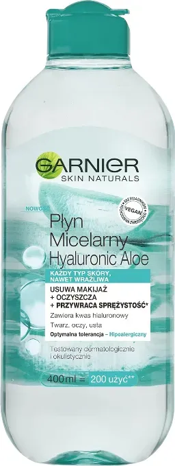 Garnier Skin Naturals Micelarflüssigkeit, Hyaluronic Aloe jeder Hauttyp, auch empfindlich, 400 ml