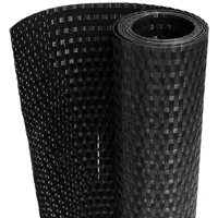 vidaXL Balkon-Sichtschutz 600 x 90 cm Schwarz Rattan