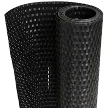 vidaXL Balkon-Sichtschutz 600 x 90 cm Schwarz Rattan