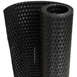 vidaXL Balkon-Sichtschutz 600 x 90 cm Schwarz Rattan