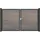 GROJA Gartentor 300 x 180 cm Grau/Beige/Braun/Schwarz Aluminium