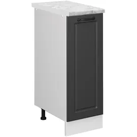 Vicco Apothekerschrank R-Line Medizinschrank für die Küche Anthrazit Landhaus/Weiß AP Marmor