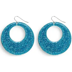 Blaue Carmea Glitzer Ohrringe - OS