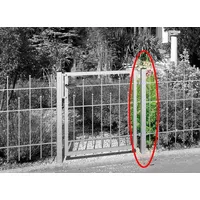GAH Alberts Zaunsystem Madrid Klobenpfosten für Einzeltor-feuerverzinkt-1550 mm-1000 mm