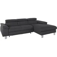 Cotta Ecksofa COTTA Kunstleder 2-Sitzer Schwarz