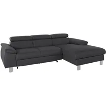 Cotta Ecksofa COTTA Kunstleder 2-Sitzer Schwarz