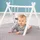 roba Baby-Spielbogen nach Montessori Baby Gym & Activity Center aus Holz weiß lackiert - Spieltrapez