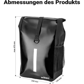 Wiltec Gepäckträgertasche 16 l schwarz