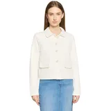 Betty Barclay Sweatjacke BETTY BARCLAY "Damen langarm", Damen, Gr. 44, rohweiß, Jersey, Obermaterial: 80% Baumwolle, 16% Polyester, 4% Elasthan, gerade normal, Sweatjacken Sweatjacke