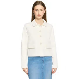 Betty Barclay Sweatjacke BETTY BARCLAY "Damen langarm", Damen, Gr. 44, rohweiß, Jersey, Obermaterial: 80% Baumwolle, 16% Polyester, 4% Elasthan, gerade normal, Sweatjacken Sweatjacke