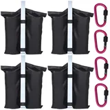 Feibmir 4 Pavillon Sandsäcke und 4 Karabiner,Verwendet Um Das Bein Gewicht von Pop Up Pavillons zu Erhöhen, Gartenzelte, Sonnenschirme, Trampolin