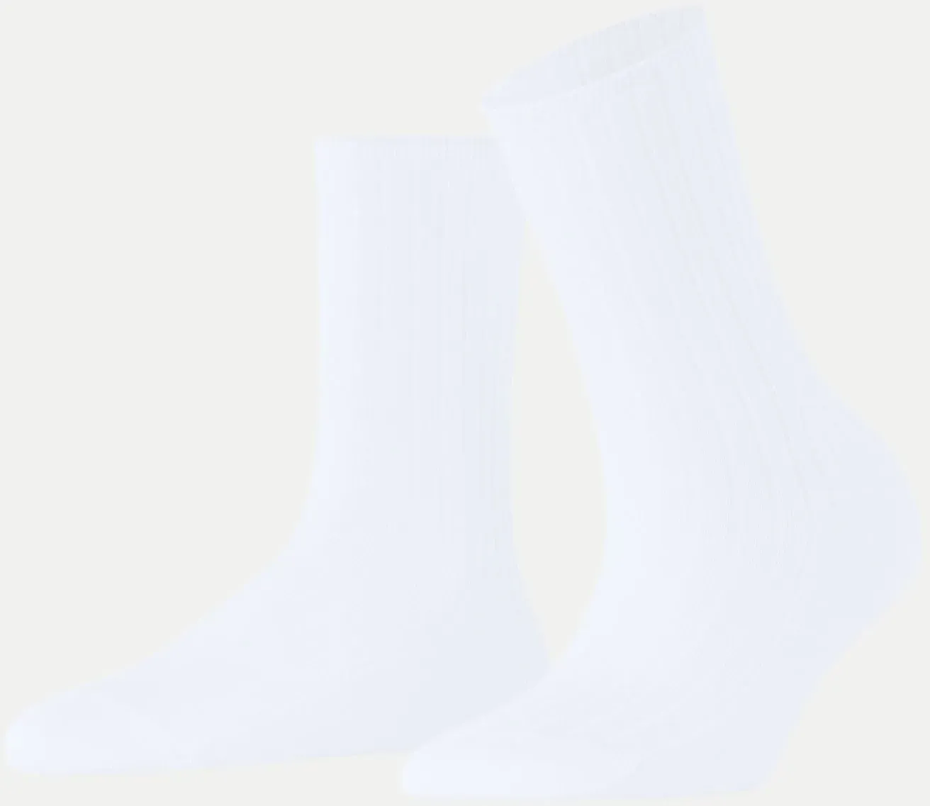 Stricksocken Cotton Rib Weiß 35-38