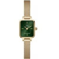 Daniel Wellington Uhr - Dw Quadro Mini  Evergold G 15X18Mm Emerald Sunray - Gr. unisize - in Gold - für Damen