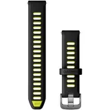 Forerunner 265S, Schnell-Wechsel 18mm Silikon Armband Schwarz/Zitronengelb