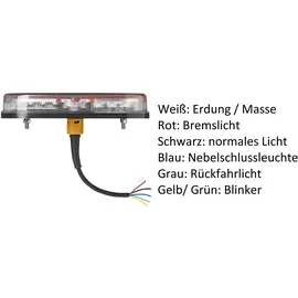 PRO PLUS Rückleuchte 6 Funktionen 240x150mm LED links