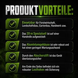 Trutzholm Seilzug Aluminium 20 m silberfarben