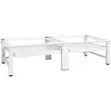 vidaXL Untergestell für Wasch- und Trockenmaschine 124 x 61,5 x 37,5 cm Weiß