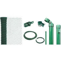 GAH Alberts Alberts Maschendrahtzaun zum Einbetonieren, grün 125 cm Länge 100 m hoch, m lang