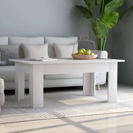 furnicato Eleganter Couchtisch Weiß Holzwerkstoff 100 x 60 x 42 cm